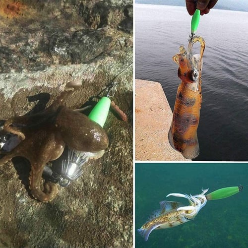 5pcs Luminous Squid Jig Hooks Octopus Fishing Baits Set With