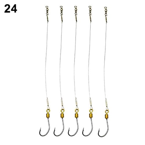 5Pcs Anti-Bite Stainless Steel Wire Leader Fishing Rigs Hooks Line Tackle  Tool - buy 5Pcs Anti-Bite Stainless Steel Wire Leader Fishing Rigs Hooks Line  Tackle Tool: prices, reviews