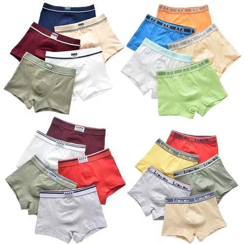 5Pcs/lot Boys Underwear Boxer Kids Shorts Panties Cotton Boys