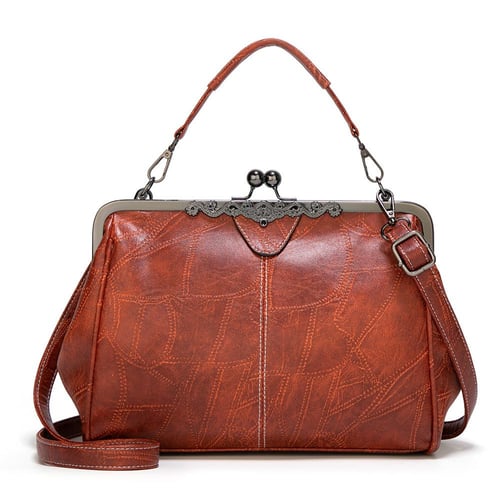 Vintage Pu Leather Shoulder Messenger Bags Ladies Crossbody Bag