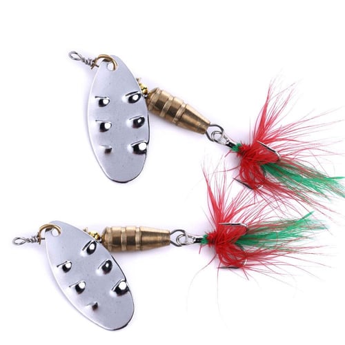 5Pcs Fishing Lures Kit Set Spinnerbait for Bass Trout Walleye