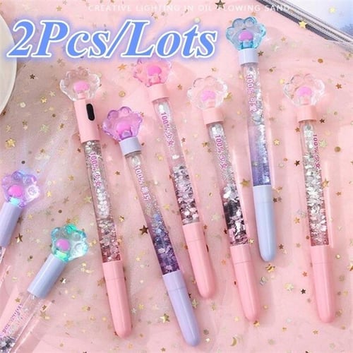 10pcs/lot Cute Office School Accessories 0.38mm Pen Nice Gel Pens Colorful  Gift