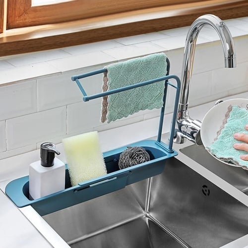 Household Stainless Steel Perforated Rag Drain Rack Sink Kitchen