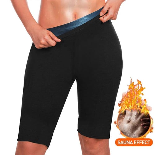 Women Polymer Sweat Sauna Pants Body Shaper Weight Loss Trainer Sports  Leggings 