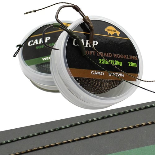 20m Carp Fishing Line 15lb/20lb/25lb 6 Strand Tightly Soft Hooklink Carp  Hair Chod Helicopter Rig For Carp Fishing Tackle Accessories Equipment -  buy 20m Carp Fishing Line 15lb/20lb/25lb 6 Strand Tightly Soft