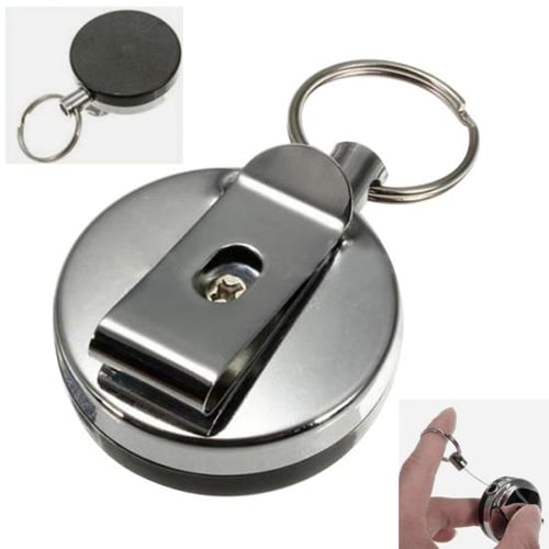 1/2pcs Heavy Duty Retractable Keychain with Belt Clip, ID Badge
