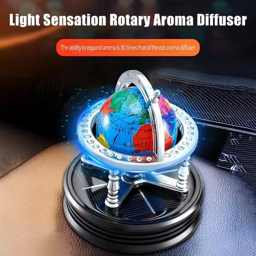 Solar Rotating Star Suspension Car Air Fresheners with  Aromatherapy Tablets, Car Aromatherapy Aroma Diffuser, Vehicle Center  Console Fresheners for Men, Cool Car Accessories (Black) : Automotive