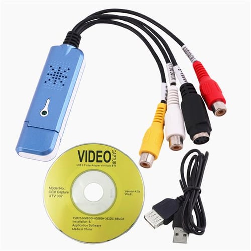 For Easycap USB 2.0 Easy Cap Audio Video Capture Adapter VHS DVD