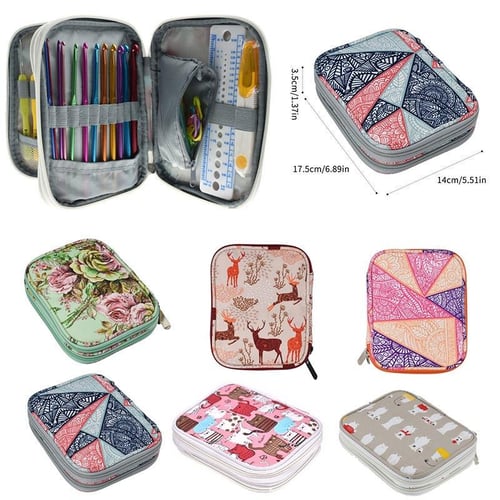 Crochet Hook Bag Storage Pouch Knitting Kit Case Organizer Bag for
