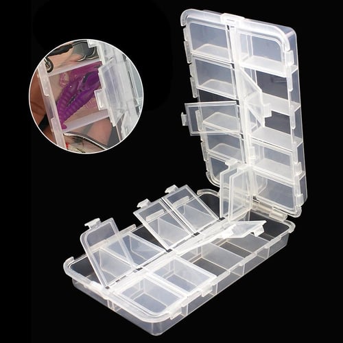 Plastic 20 Compartments Fishing Tackle Box for Fishing Lures Baits