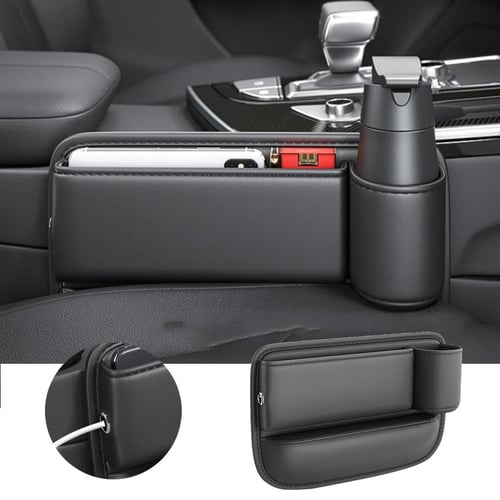 Leather Car Seat Crevice Storage Box Multi-Purpose Auto Gap Filler