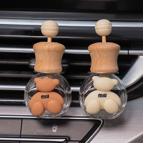 Car Perfume Clip Air Outlet Aromatherapy Empty Glass Bottle Car