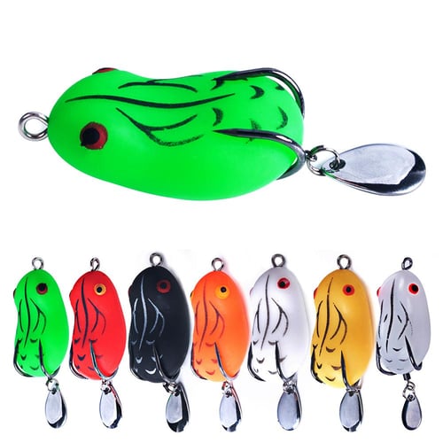 Topwater Frog Lure Bass Trout Fishing Lures Kit Set Frog Soft Swimbait  Floating Bait With Weedless Hooks For Freshwater Saltwater