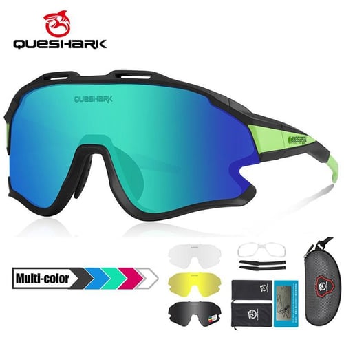Queshark Polarized Sport Glasses Men Women UV400 Sunglasses for