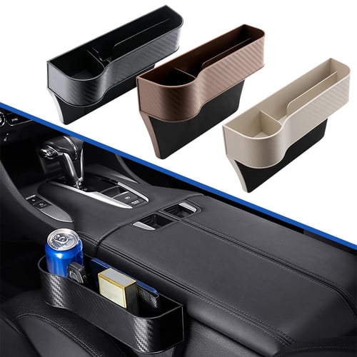 New Car Crevice Storage Box with 2 USB Charger Colorful LED Seat