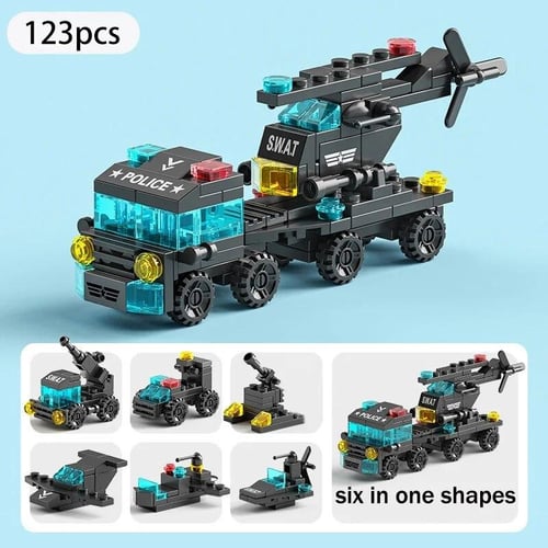 Bricks children puzzle deals assemble city small particle police car