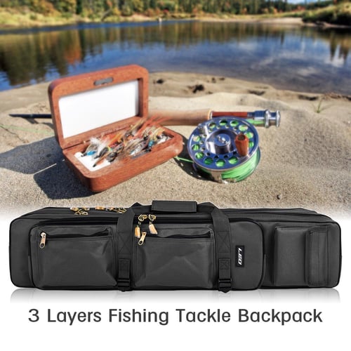 Outdoor 3 Layer Fishing Bag Backpack 80cm/100cm Fishing Rod Reel Carrier Bag  Fishing Pole Tackle - buy Outdoor 3 Layer Fishing Bag Backpack 80cm/100cm Fishing  Rod Reel Carrier Bag Fishing Pole Tackle