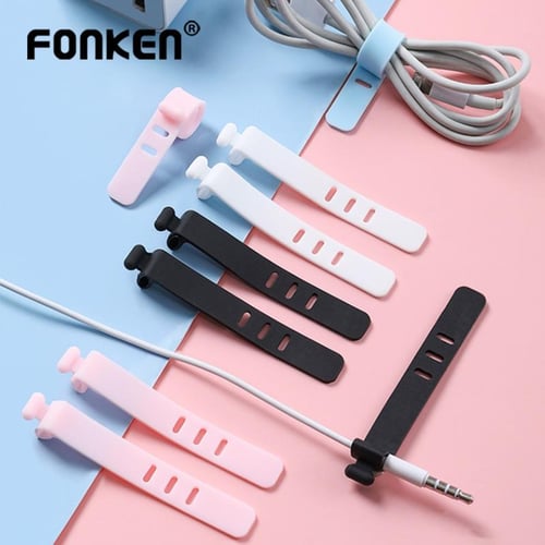 Toocki 5M Cable Organizer Wire Winder ties Earphone Mouse Cord Cable  Management