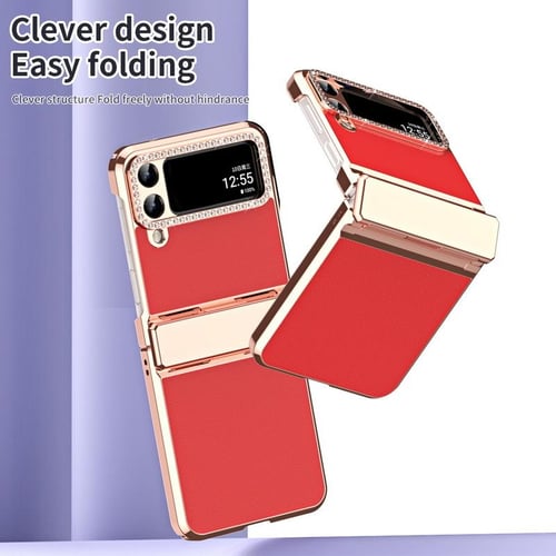 Luxury Leather Case Plating Pen Shockproof Cover For Samsung