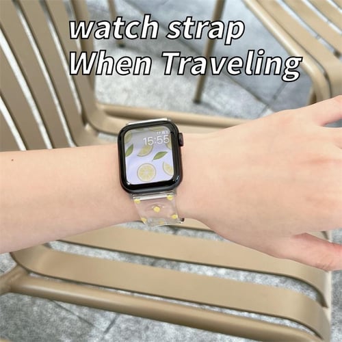 Supreme Lemon Clear TPU Watch Strap for Apple Watch Bands Series 7