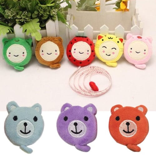 1pc 1.5m/60in Adorable Mini Retractable Cloth Measuring Tape For