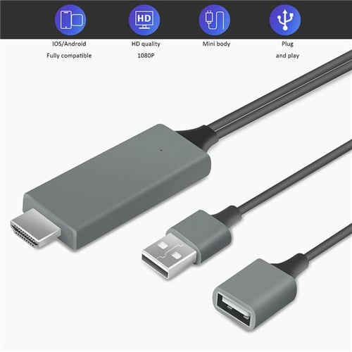 HDMI Mirroring Cable Phone to TV HDTV Adapter For iPhone 11/ iPad