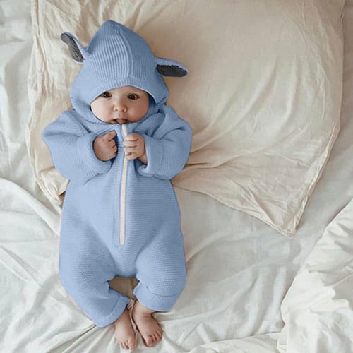 Newborn hooded hot sale jumpsuit