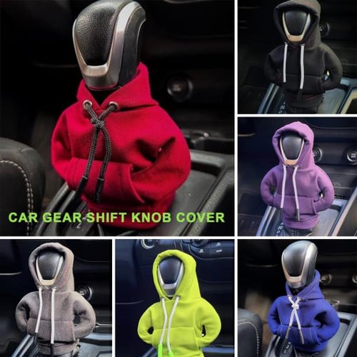 1pc New Design Car Gear Shift Knob Hoodie Cover With Car Logo Decor, Car  Interior Accessory