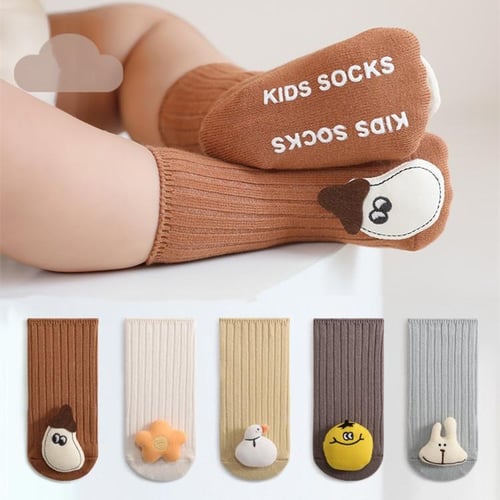 Fashion Baby Floor Socks Girls Boys Cute Cartoon Non-slip Cotton