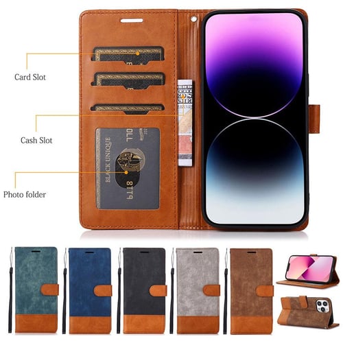Luxury Leather Phone Case for Samsung Galaxy Note 20 10 9 8 S23 Ultra S22  Plus S21 FE 5G S20 A04 A14 Girl Ring Holder Back Cover