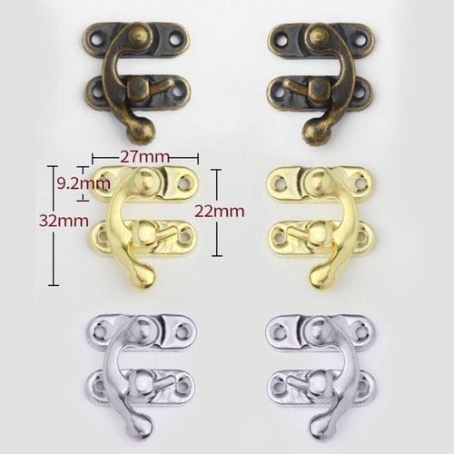 10pcs Antique Vintage Latches Catch Jewellery Box Hasp Pad Hook Lock Chest  Gift - buy 10pcs Antique Vintage Latches Catch Jewellery Box Hasp Pad Hook  Lock Chest Gift: prices, reviews