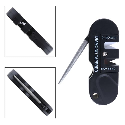 1pc Portable Edc Sharpening Tool Multi-functional Outdoor Tungsten Steel  Sharpening Rod Knife Sharpener