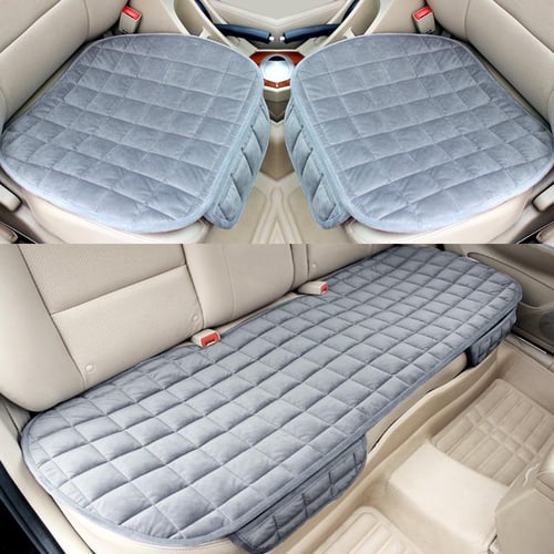 Flax Car Seat Cover Four Seasons Front Rear Linen Fabric Cushion Breathable  Protector Mat Pad Auto accessories Universal Size