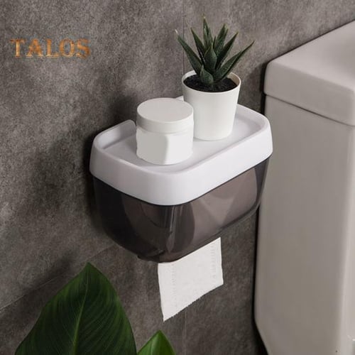 Wall Mounted Toilet Paper Holder Bathroom Tissue Paper Storage Box  Waterproof