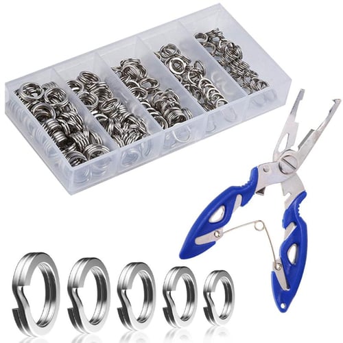 201Pcs Fishing Split Ring Fishing Pliers With Plastic Box 5 Size Stainless  Steel Fishing Tools For Saltwater Freshwater - buy 201Pcs Fishing Split  Ring Fishing Pliers With Plastic Box 5 Size Stainless