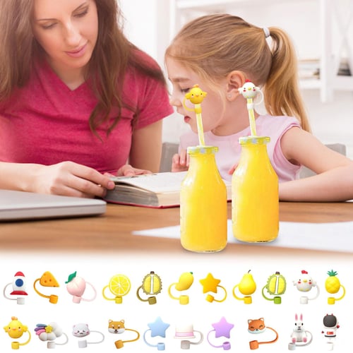 Cute Silicone Straw Covers Cap Silicone Straw Plug, Reusable Cartoon Cloud  Straw Tips Drinking Dust Cap, Creative Cup Accessories 6-8mm Straw Tools