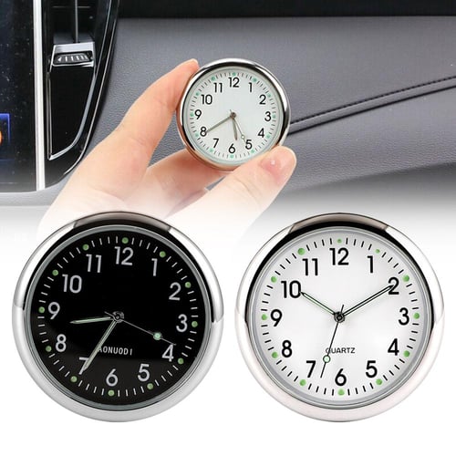 Car Clock, Mini Quartz Analog Car Dashboard Time Air Vent Stick-on