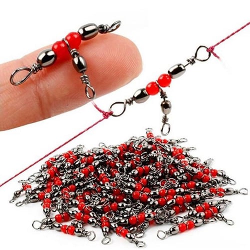 Cheap 50PCS/Lot Fishing Swivel Size 1/0-4/0,1#-14# Solid Connector Ball  Bearing Fishing Swivels Rolling Beads