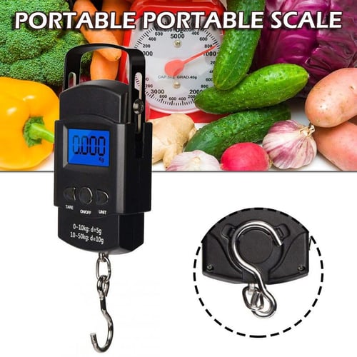 Luggage Weight Scale, 110lb/50kg Luggage Scale Fish Scale Hanging Scale  Luggage Scale for Suitcase, Fish Scales Digital Weight With Measuring Tape