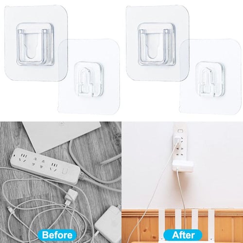 Double-Sided Adhesive Wall Hooks Hanger Strong Transparent Hooks