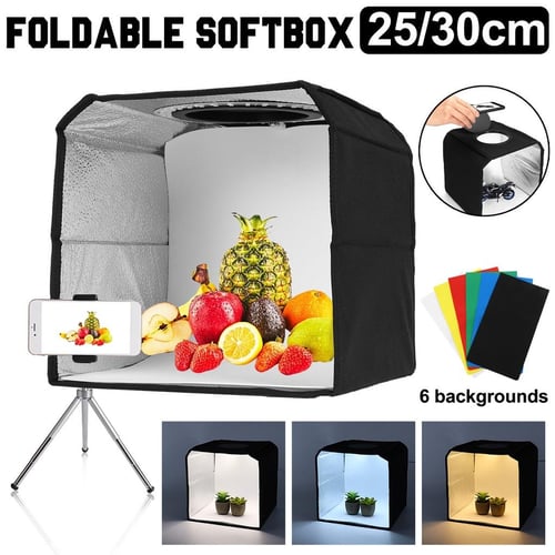 25/30cm Photo Studio Lightbox Folding Mini Portable Softbox Built-in Light  W/ 6 Color Backdrop For Photography - buy 25/30cm Photo Studio Lightbox  Folding Mini Portable Softbox Built-in Light W/ 6 Color Backdrop