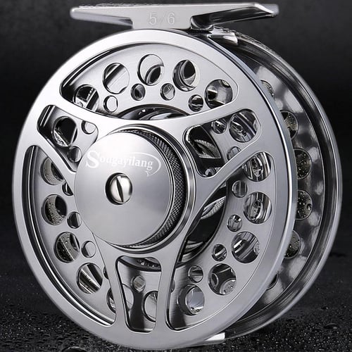 Sougayilang Fly Fishing Reel Large Arbor 2+1 Bb with CNC-Machined Aluminum Alloy Body and Spool in Fly Reel Sizes 5/6