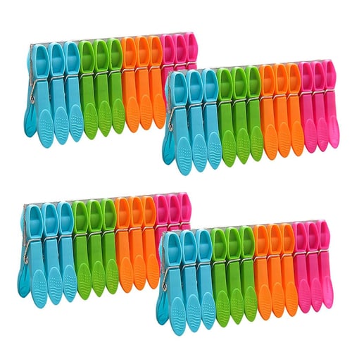 12pcs Hanger Clips Large Plastic Windproof Beach Towel Clothes