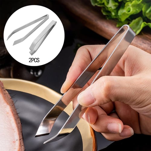 Steel Fish Bone Remover Fishbone Tweezers Tongs Practice Skin Removal Pliers  Pincer Seafood Tool -HXY