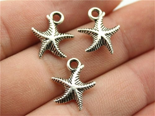 WYISYWG 20 Pieces Charm Making Jewelry Starfish 16x14mm for DIY