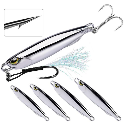Fishing Lure 15g/20g/30g/40g High Reflective 3d Eyes Artificial Bait With  Feathers Reusable Metal Lure With Hooks - buy Fishing Lure 15g/20g/30g/40g  High Reflective 3d Eyes Artificial Bait With Feathers Reusable Metal Lure