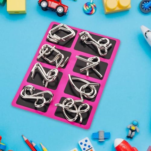 8Pcs Set Useful Anti rust Lightweight Mind Puzzle Children Adults