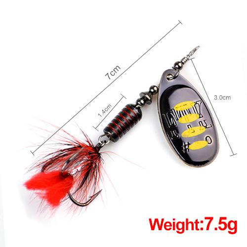 1pcs Fishing Lures Spinner Lure 7g Hard Lure Metal Jig Spoon Lure with  Treble Fishing Tackle Bait Fishing items ZPG - buy 1pcs Fishing Lures  Spinner Lure 7g Hard Lure Metal Jig