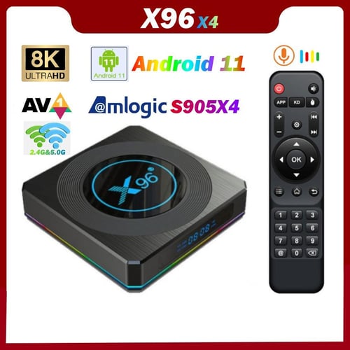 X96 Max Plus Ultra Amlogic S905X4 Smart TV Box 8K HDR Android 11.0 AV1 5G  Dual WIFI 4GB 32GB 64GB Media Players BT Set Top Boxes