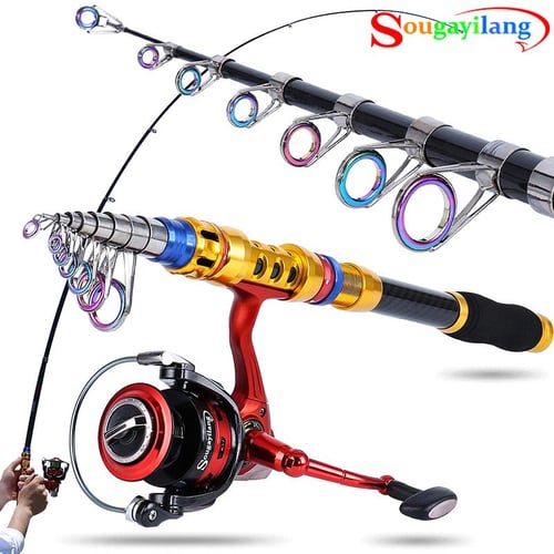 Sea Fishing Tackle Telescopic Carbon Fishing Rod with 13+1BB
